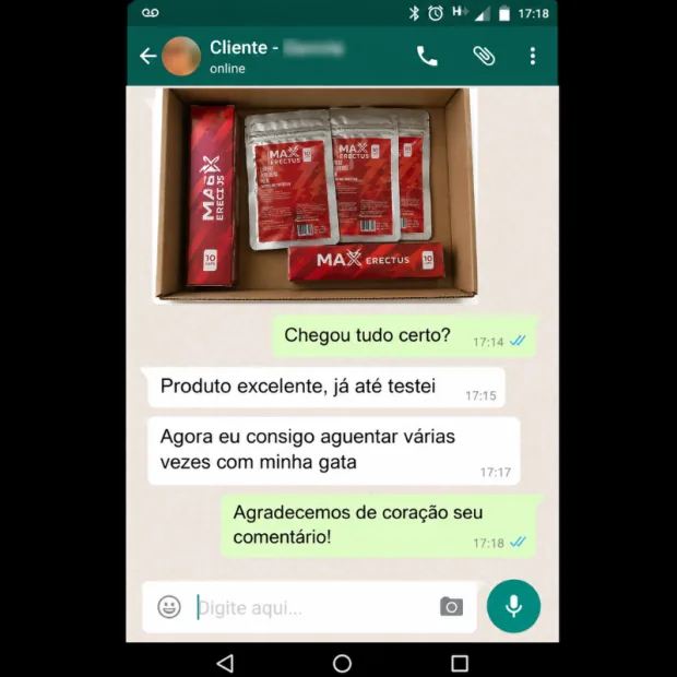 Print de conversa de cliente satisfeito